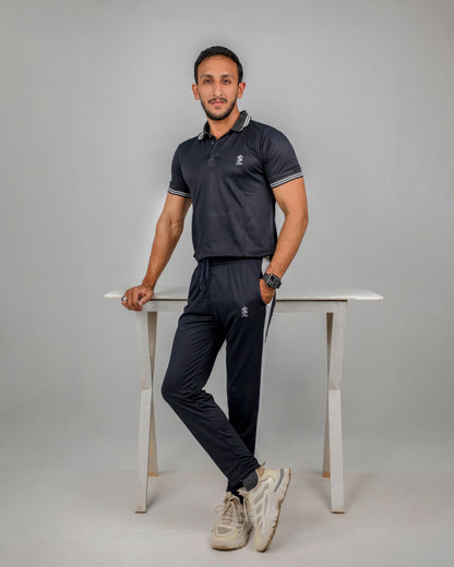 Nj Couture Men's Blue T-Shirt and Trouser Track Suit