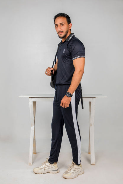 Nj Couture Men's Blue T-Shirt and Trouser Track Suit