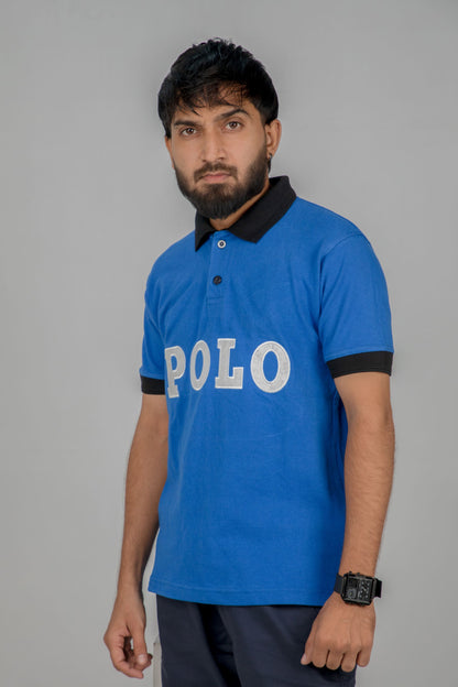 NJ POLO Graphic Men's T-Shirt in Royal Blue