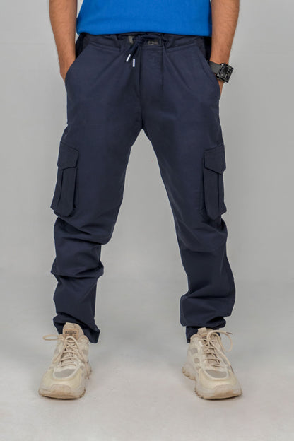 Men’s Navy Blue Cargo Trousers – Versatile, Casual Comfort