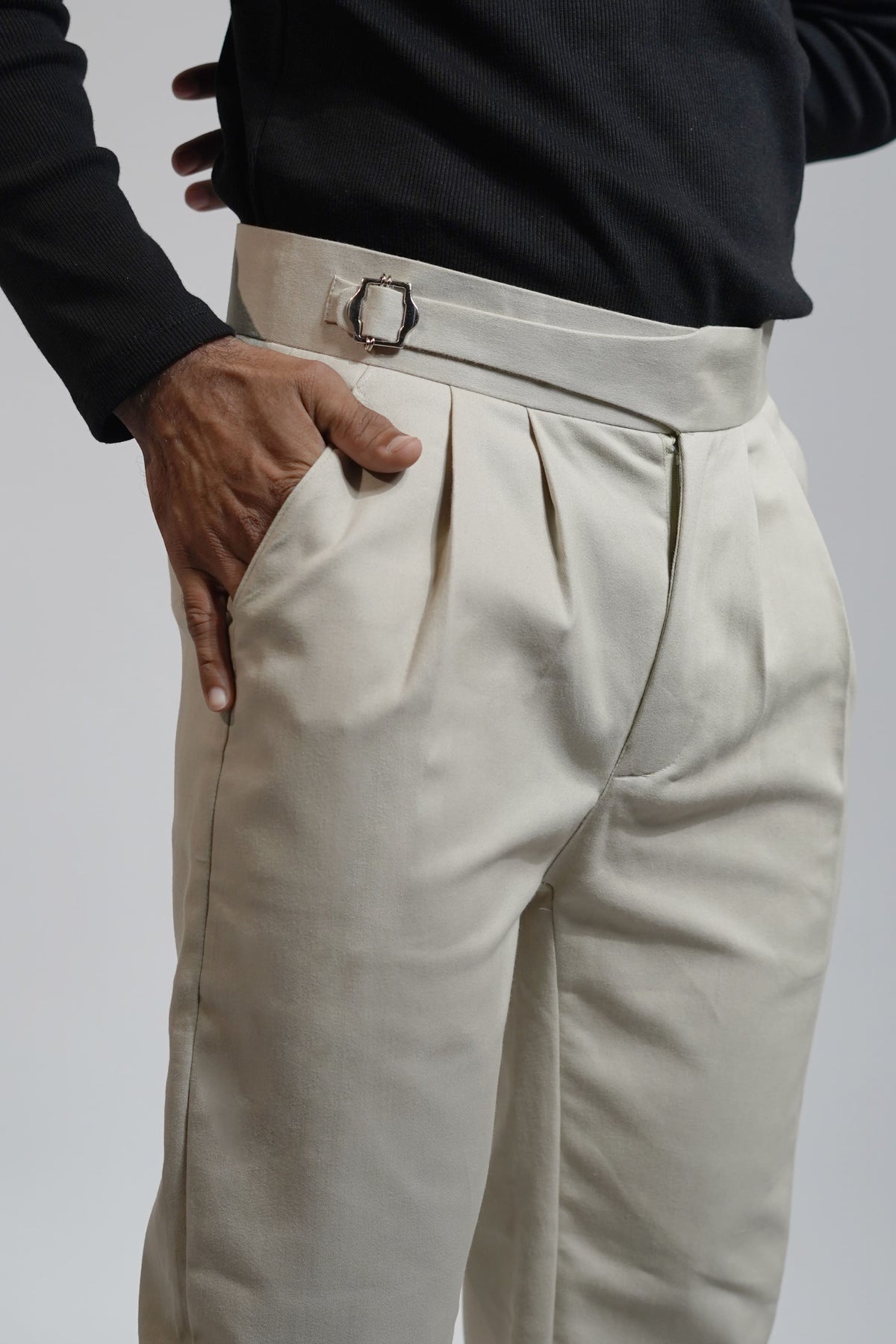Beige Gurkha Pants