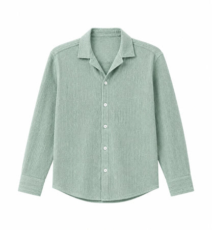NJ Couture Signature Cuban Sage Green Shirt | Premium Relaxed Fit
